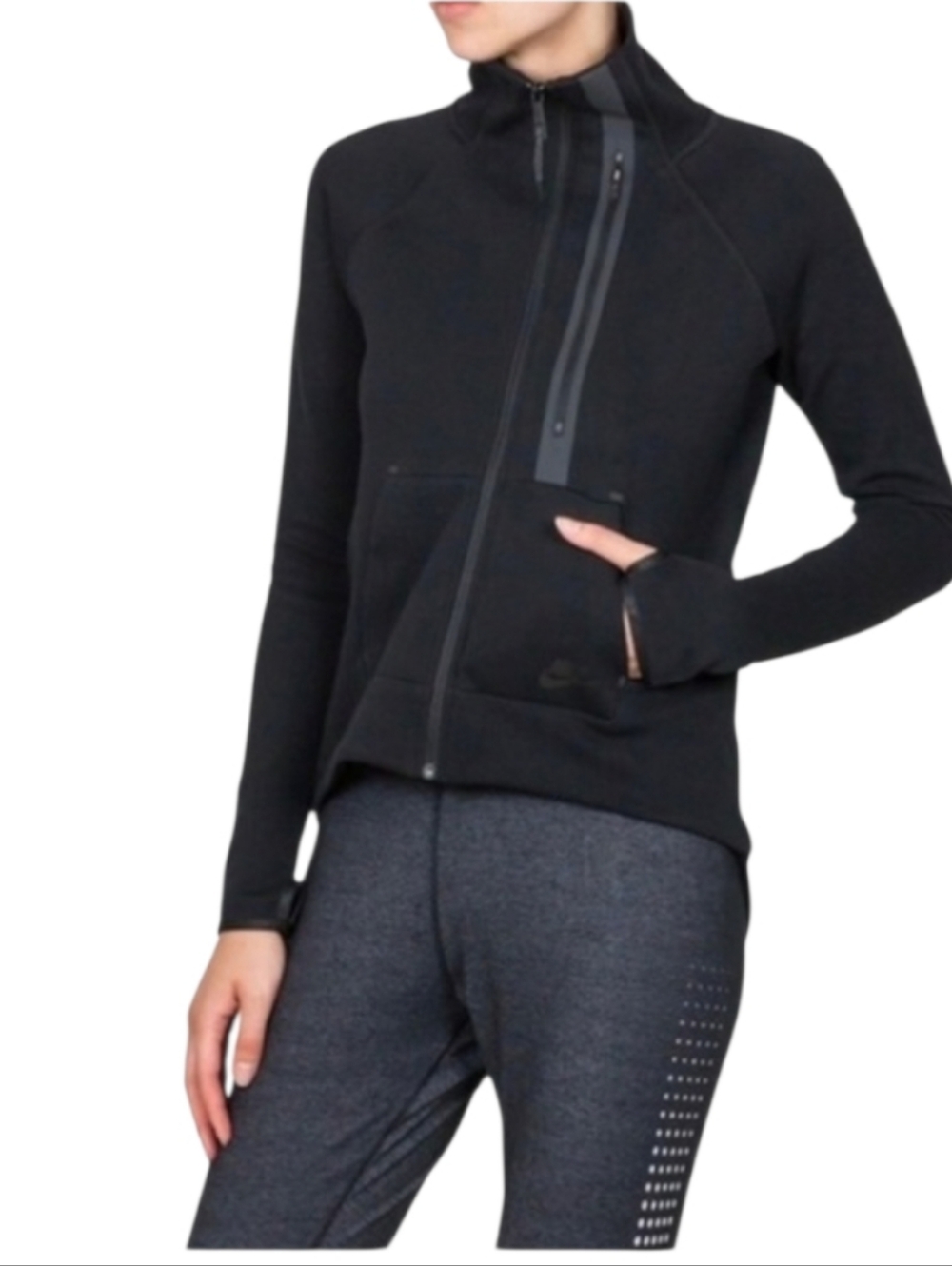 Nike Women's Tech Fleece Cape Black Size M